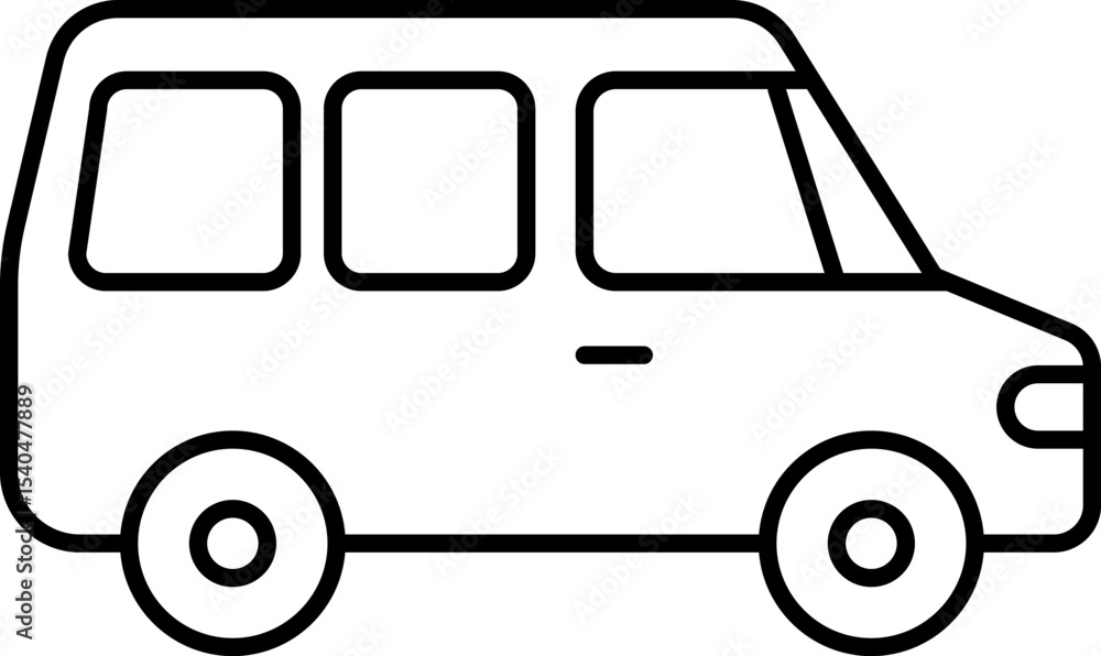 Public Service and Municipal Transport Line Icons Set — Thin Linear Vector Symbols of Travel and Transit Public Service and Municipal Transport Line Icons Set — Thin Linear Vector Symbols of Travel and Transit