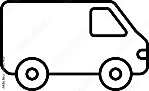 Public Service and Municipal Transport Line Icons Set — Thin Linear Vector Symbols of Travel and Transit