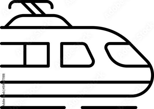 Public Service and Municipal Transport Line Icons Set — Thin Linear Vector Symbols of Travel and Transit