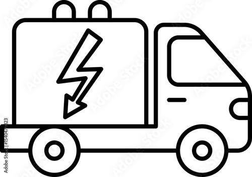 Public Service and Municipal Transport Line Icons Set — Thin Linear Vector Symbols of Travel and Transit