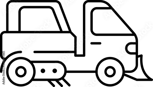 Public Service and Municipal Transport Line Icons Set — Thin Linear Vector Symbols of Travel and Transit