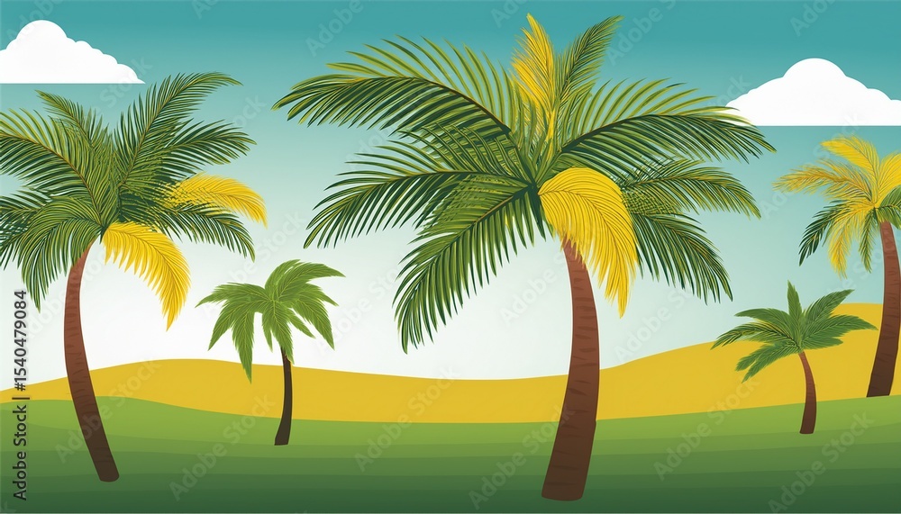 Obraz premium palm tree illustration