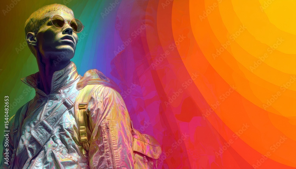 Fototapeta premium Stylish Man with Sunglasses