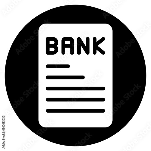 bank statement glyph icon