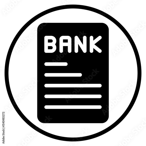 bank statement glyph icon