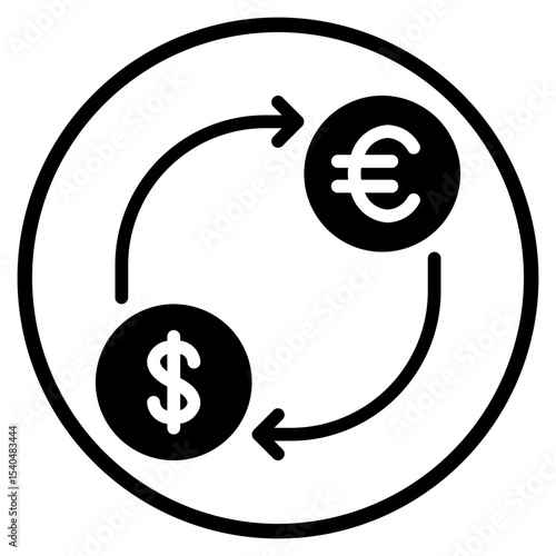 money exchange glyph icon