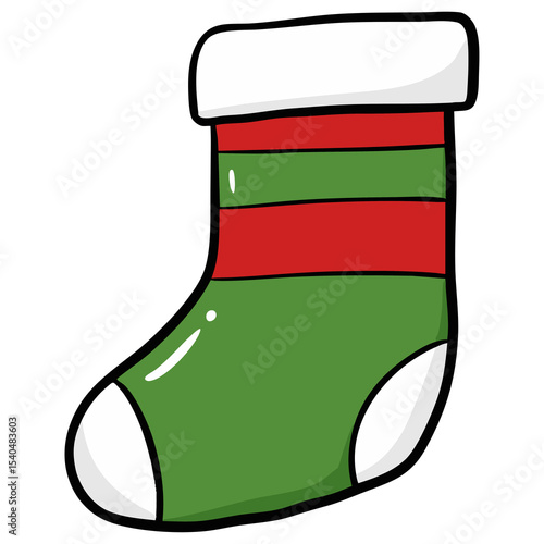 green christmas sock