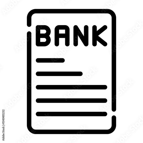 bank statement line icon