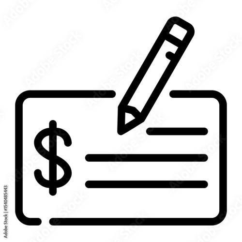 paycheck line icon