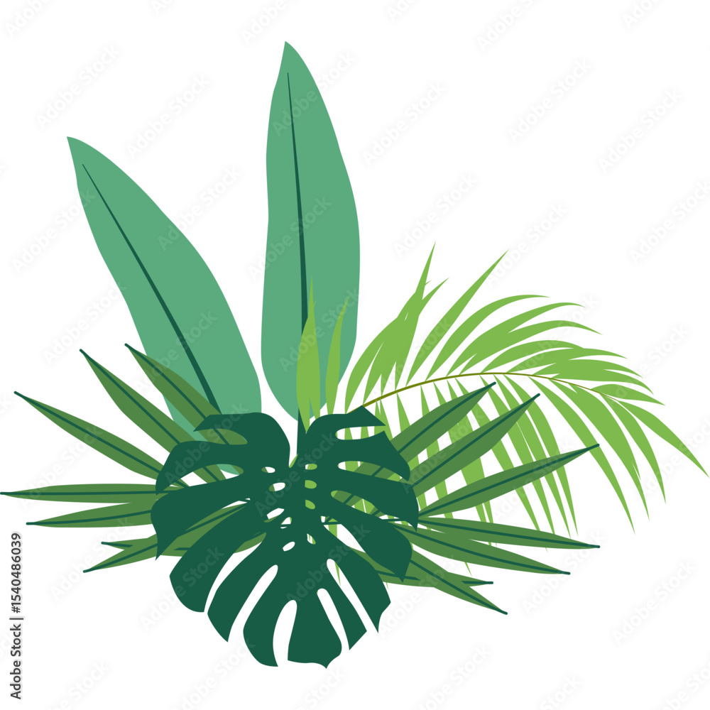 Fototapeta premium Tropical Leaves Illustration