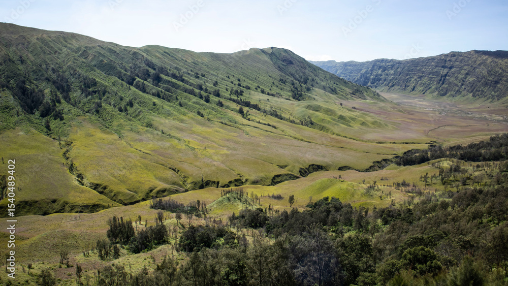 Fototapeta premium landscape of the mountain and valley