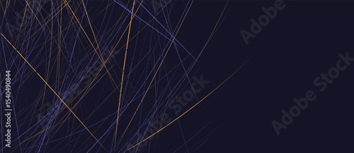 Deep dark background with colored lines and space for text or pictures, reflecting abstract trends and technological trends.