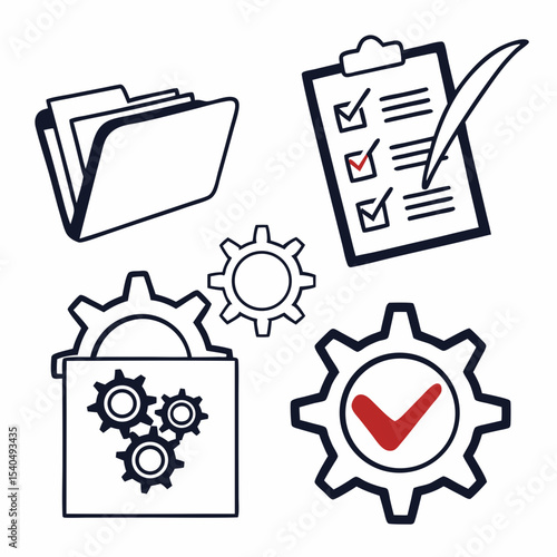 Efficient workflow process management system gears checklist