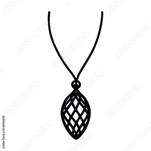 silver pendant with silver chain