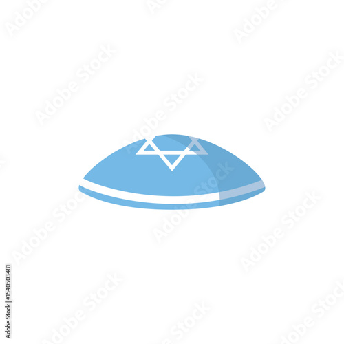 kippah blue colored vector isolated