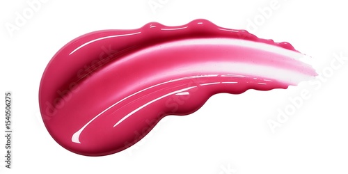 A Photograph Showcasing a Close-Up Macro Shot of Pink Lip Gloss Swatch