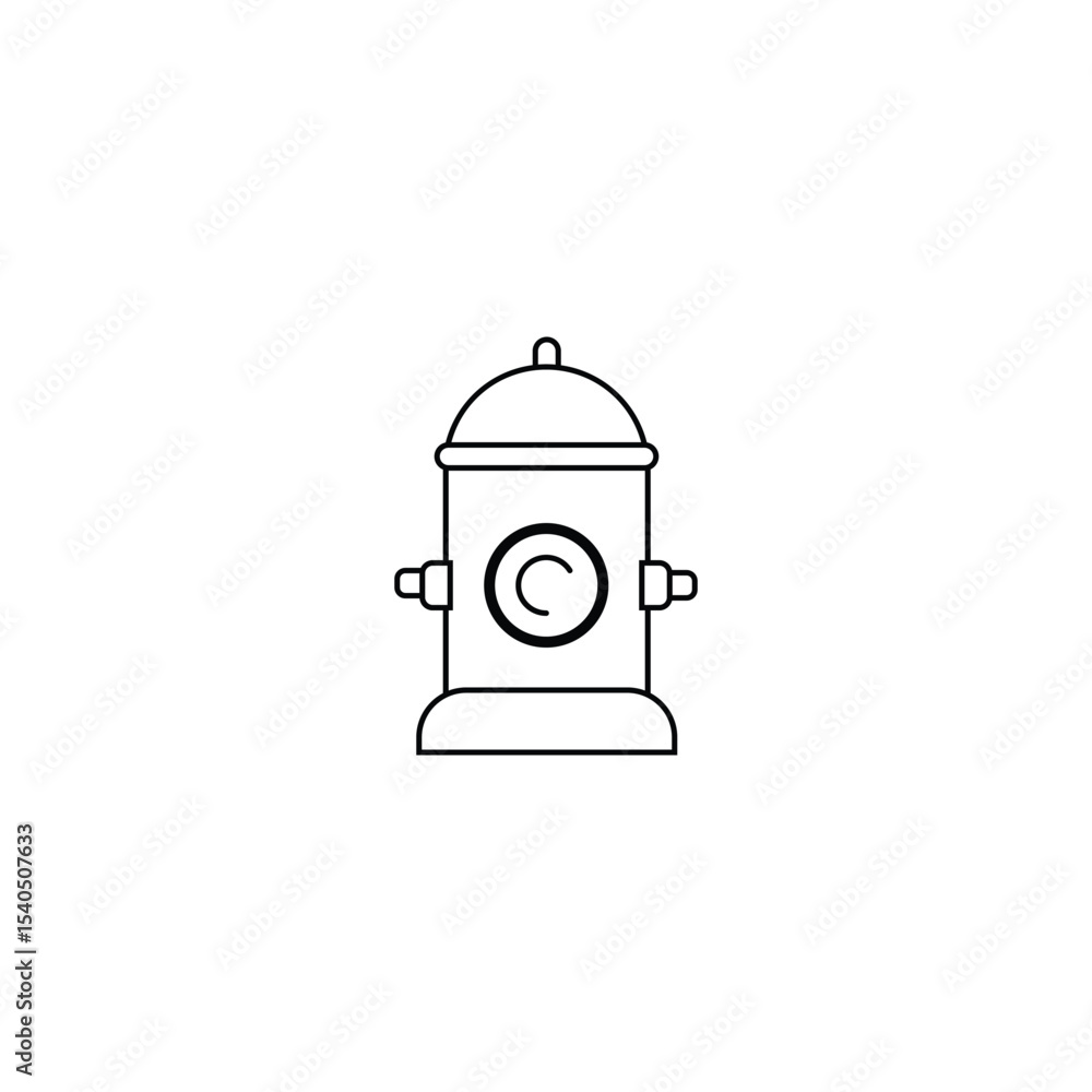 Naklejka premium Fire hydrant icon isolated on white background
