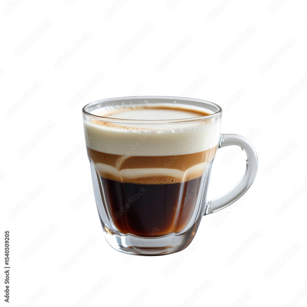 Layered Coffee in Glass Mug Layered Coffee in Glass Mug