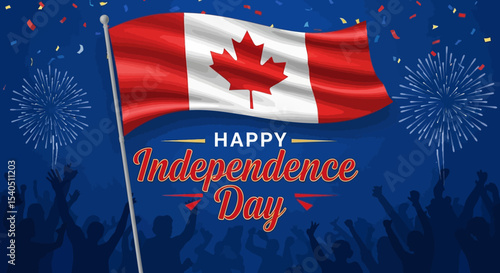 Celebrating Canada Day A Festive Illustration of Canadian Independence
