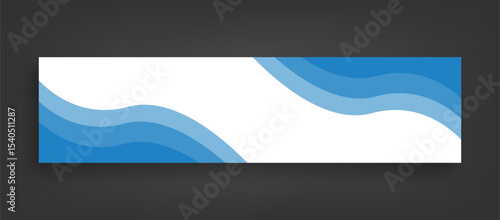 blue and white abstract linkedin banner design
