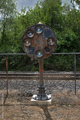 Old multilight railroad signal