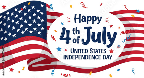 Happy 4th of July Celebrate United States Independence Day