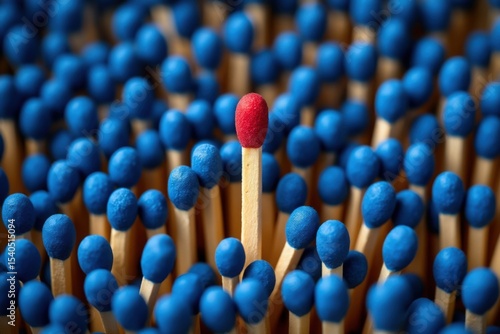 Stand Out From the Crowd Individuality Uniqueness Distinctiveness Differentiation One in a Million Special Red Blue
