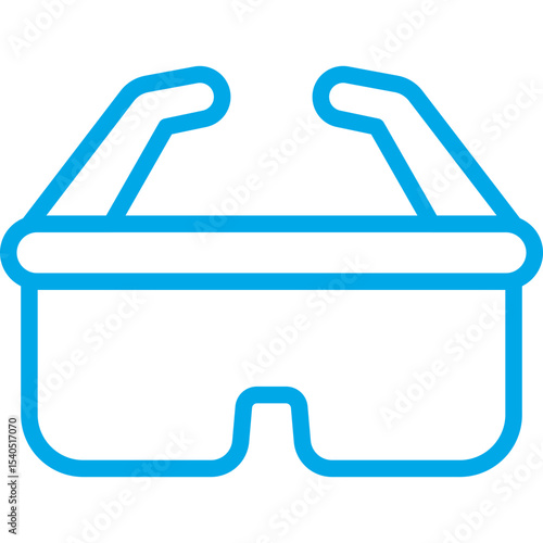 Eye glasses single icon vector illustration
