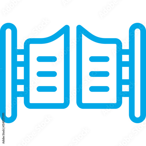 Gate single icon vector illustration