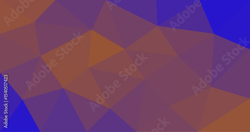 Illustration of purple orange abstract polygonal modern design background