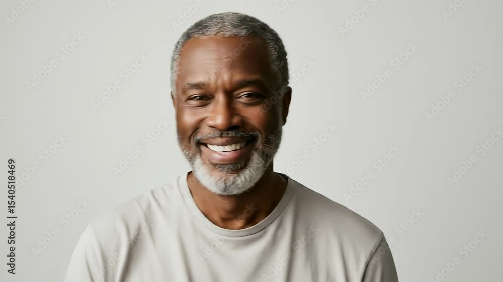 Happy Mature African American Man Smiling Portrait: Positive Emotion, Aging Well, Healthy Lifestyle, Authentic Happy Mature African American Man Smiling Portrait: Positive Emotion, Aging Well, Healthy Lifestyle, Authentic
