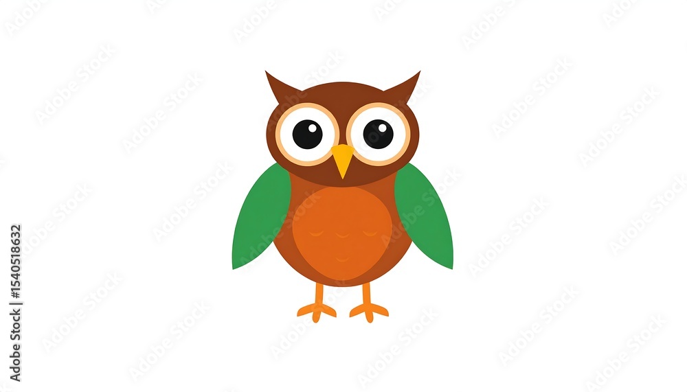 Cute cartoon owl illustration. Cute cartoon owl illustration.