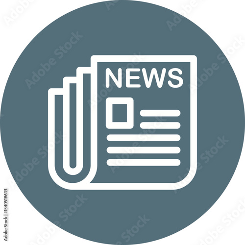 Newspaper single icon vector illustration