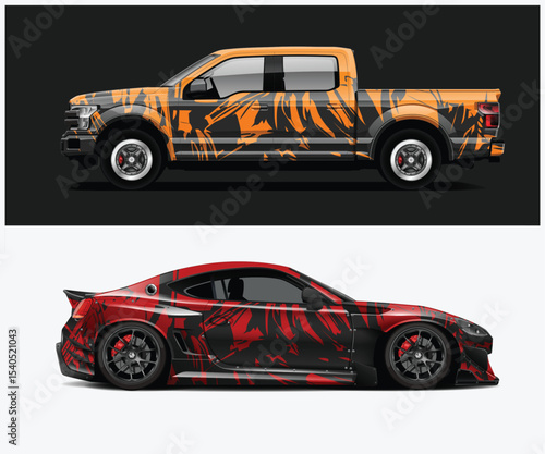 Custom Car Wraps Designs for Truck and Sports Car