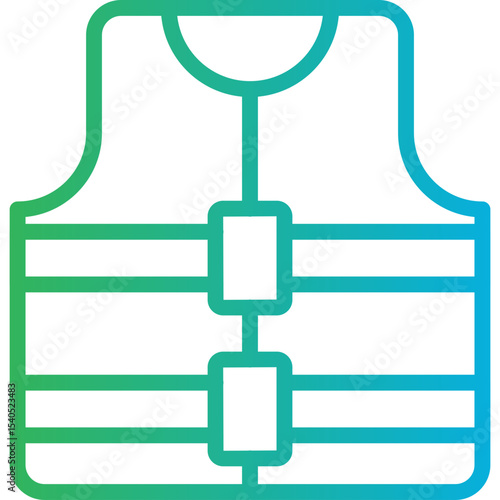 Life jacket single icon vector illustration