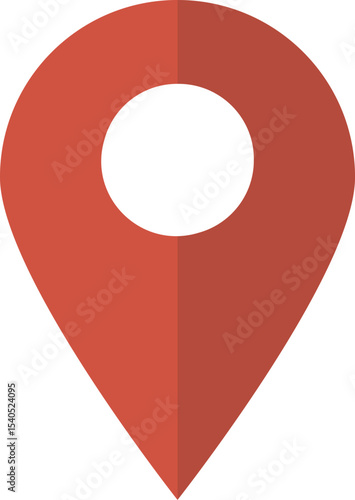 イラスト素材：マップのピン　ベクター　赤　red pin point. pin location icons.