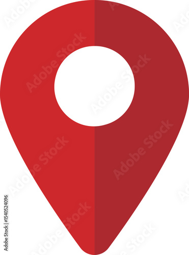 イラスト素材：マップのピン　ベクター　赤　red pin point. pin location icons.