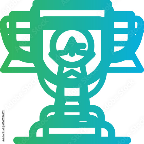 Trophy single icon vector illustration