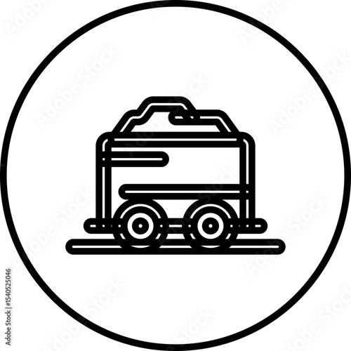 Gold mine single icon vector illustration