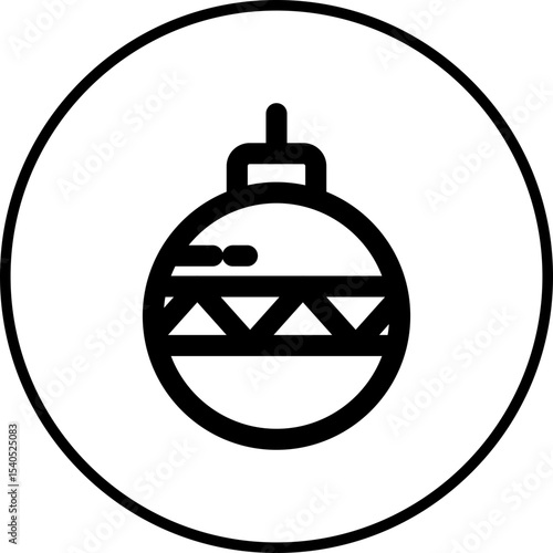 Jingle bell single icon vector illustration