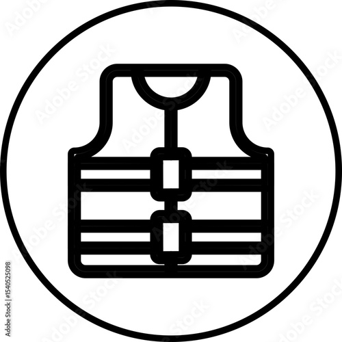 Life jacket single icon vector illustration
