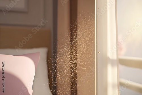 Dust motes floating in sunlight