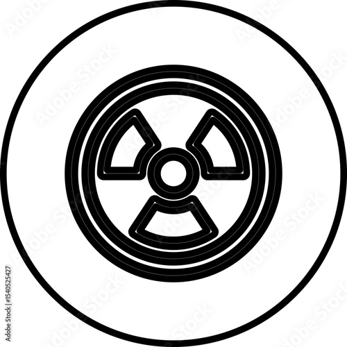 Radioactive single icon vector illustration