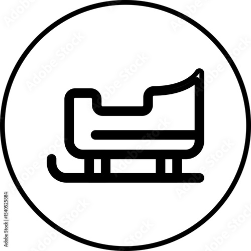 Sledge single icon vector illustration