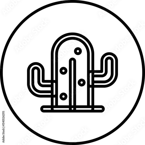 Cactus single icon vector illustration