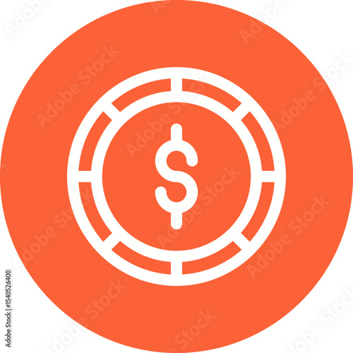 Coins single icon vector illustration