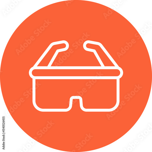Eye glasses single icon vector illustration