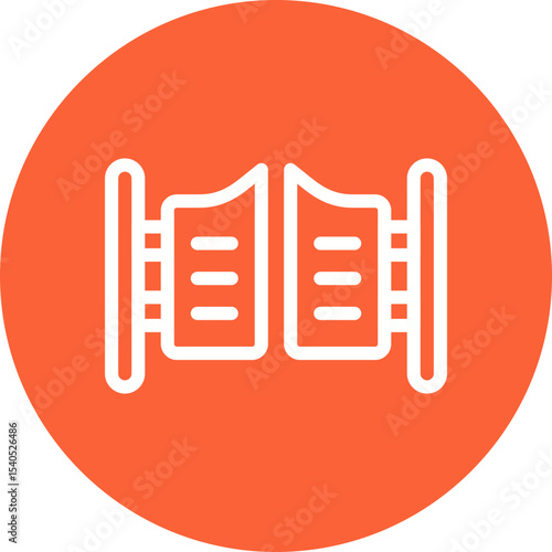 Gate single icon vector illustration