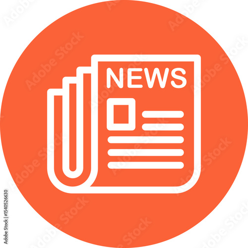 Newspaper single icon vector illustration