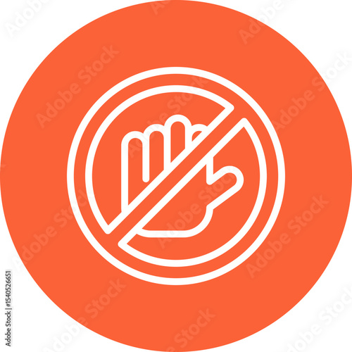 No hands single icon vector illustration
